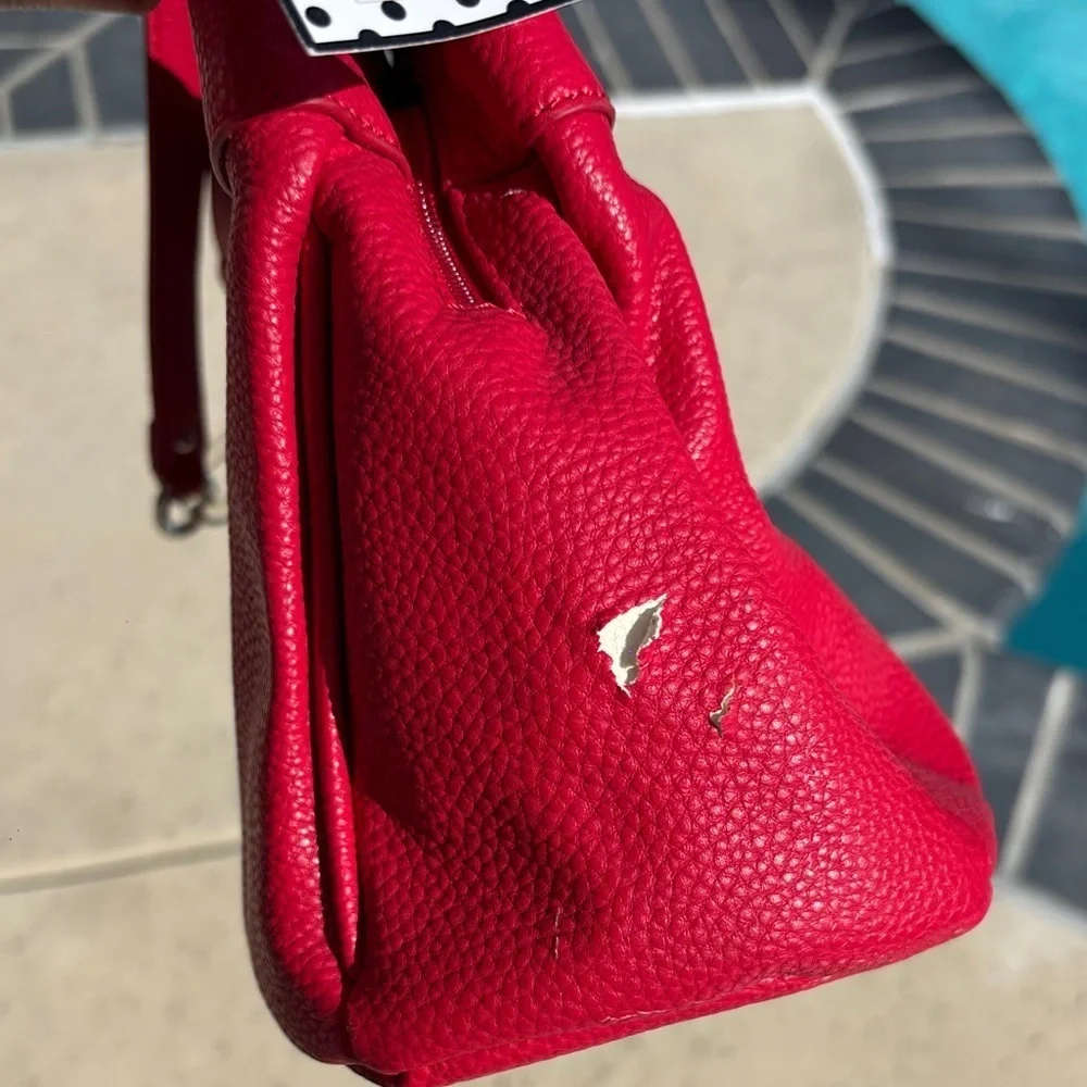 Key to My Heart Red Satchel Lulu Guinness